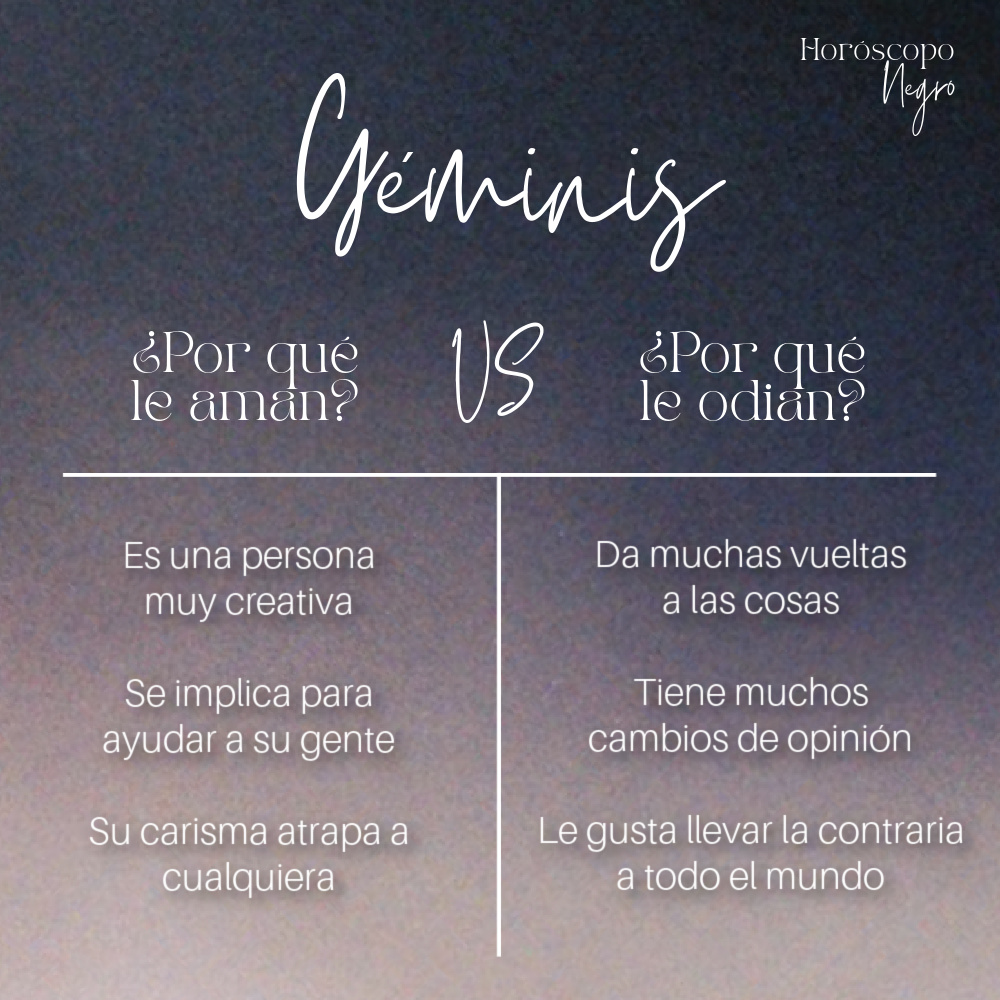 #Geminis, ¿por qué le aman? vs. ¿por qué le odian? ✨🔮✨ #horoscoponegro