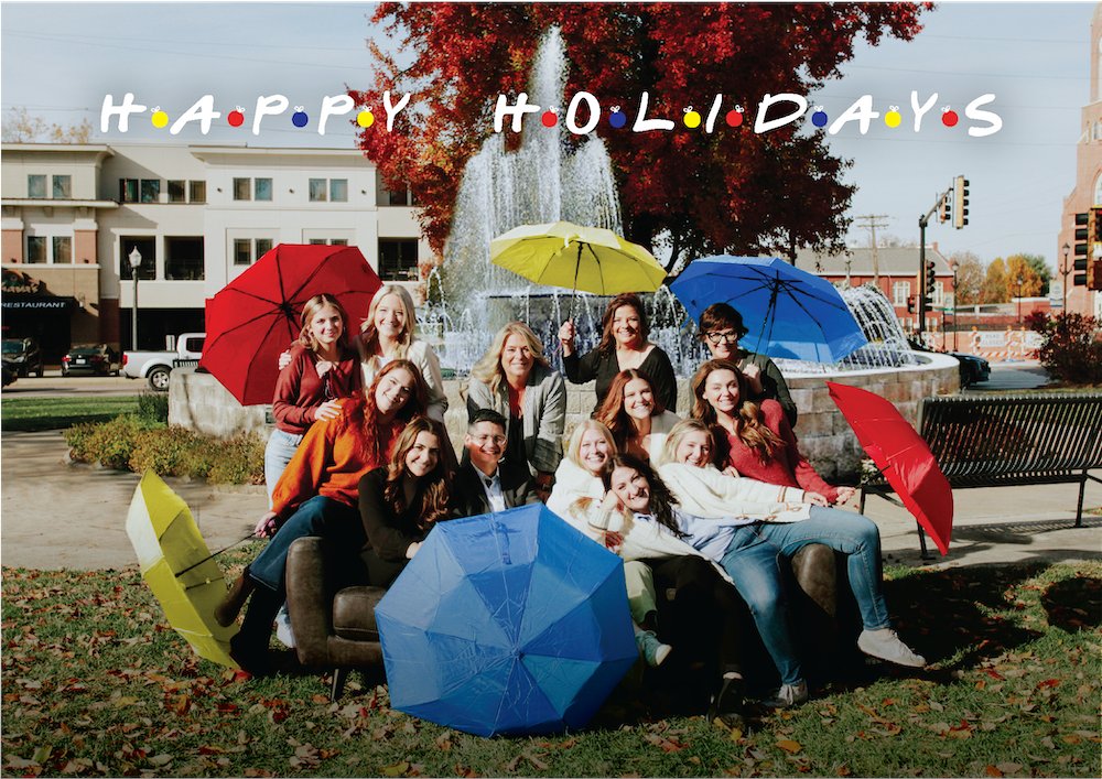 CorkTreeCreativ's tweet image. The one where everyone is merry. 🎄 Happy Holidays from your friends at Cork Tree Creative!