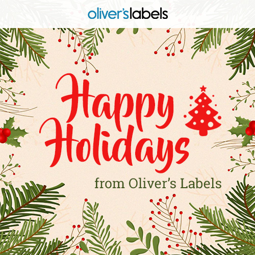 🎄 Happy Holidays from Oliver's Labels! 🎄
We hope you're enjoying quality time with family and friends.