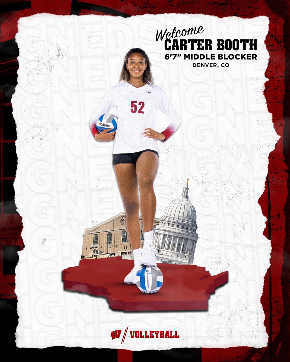 Wisconsin Volleyball (@badgervb) on Twitter photo The holidays just got a little sweeter!
Signed, sealed, delivered, sheβs ours! Letβs give warm welcome to <a href="/carter5200/">Carter Booth</a>! The holidays just got a little sweeter!
Signed, sealed, delivered, sheβs ours! Letβs give warm welcome to <a href="/carter5200/">Carter Booth</a>!