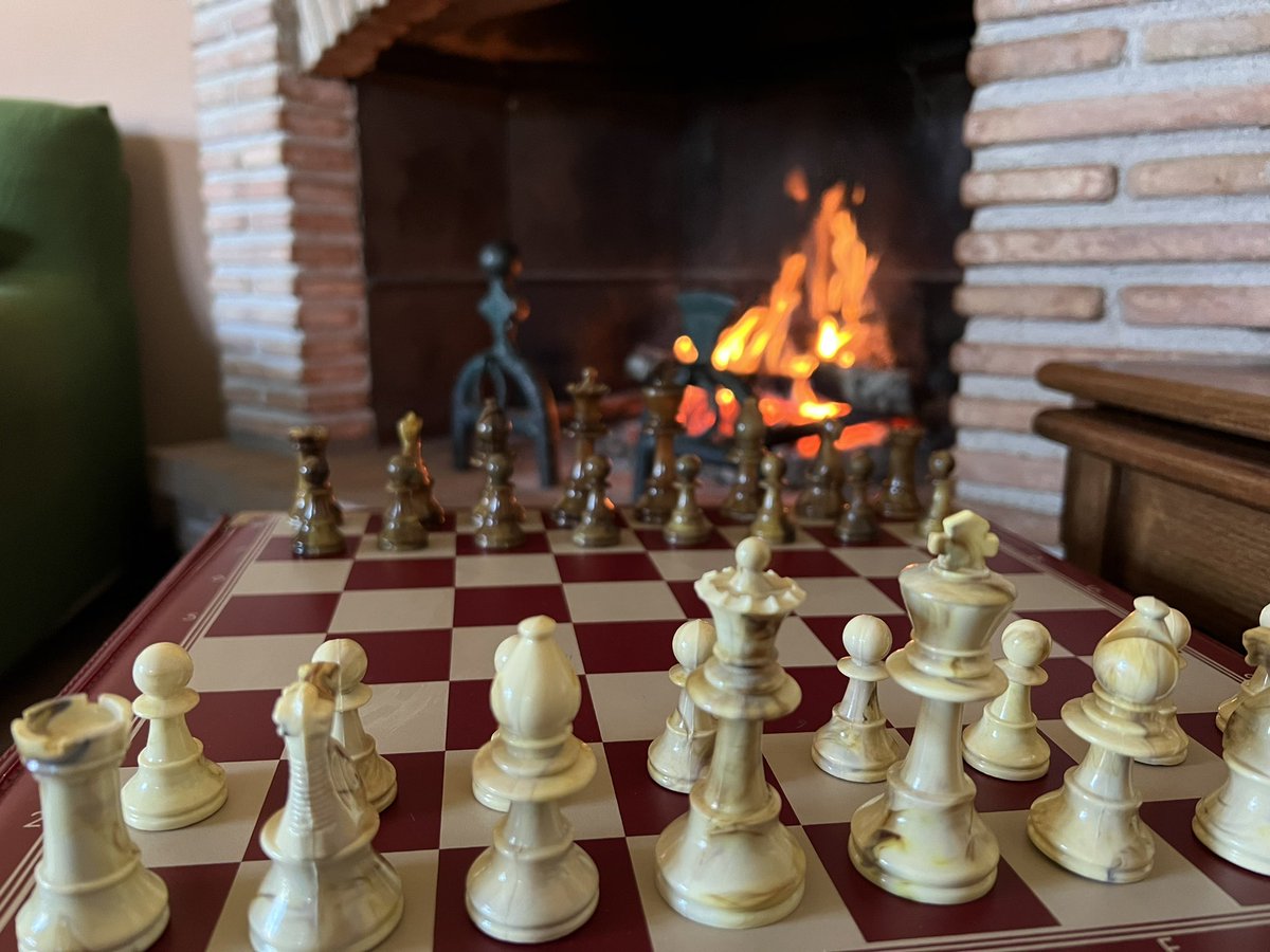 Time to play with an old friend. This time we play “drunken” #chess and it may be my new favorite version yet. #Christmas