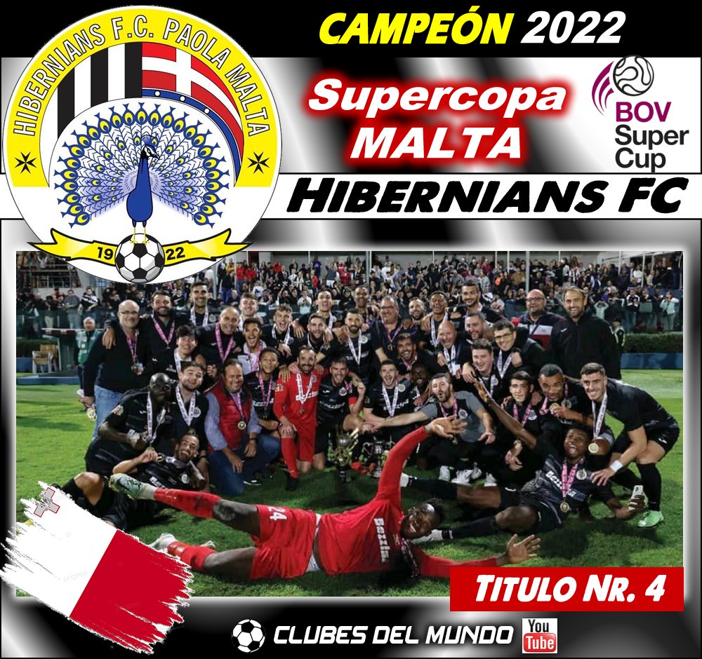ClubsDelMundo's tweet image. La SUPERCOPA de MALTA se la adjudica este año el HIBERNIANS FC ante el Floriana. Ya es su cuarta Supercopa. Enhorabuena.

#HiberniansFC #Paola #Malta #BOVSupercup @HiberniansFc