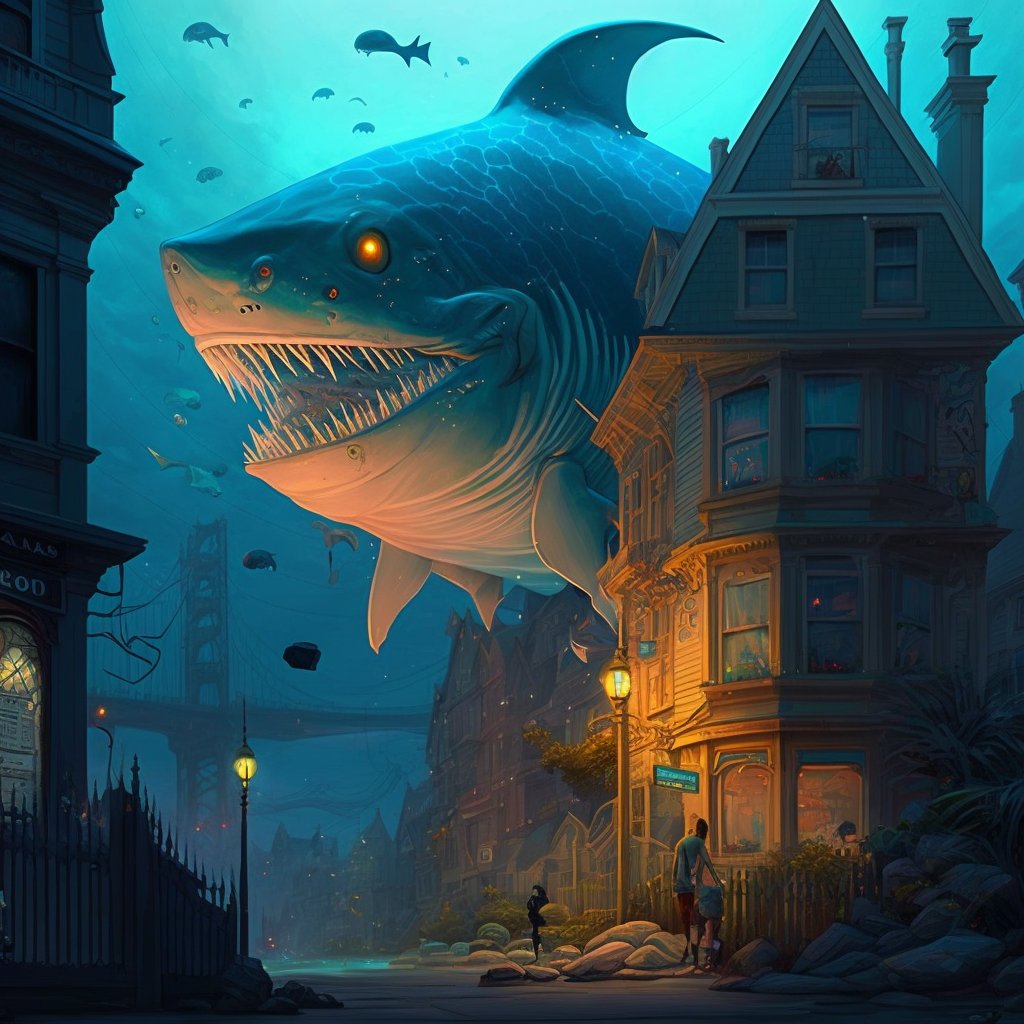 Underwater Town #midjourney #aiartwork