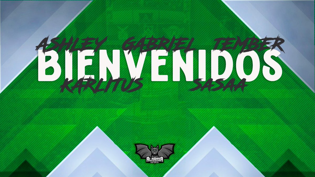 Almansa eSports 🦇🖤 (@almansa_es) on Twitter photo Vamos a presentar a los primeros 5 jugadores de nuestro equipo de #ClashRoyale.
¡Bienvenidos 🦇💚!
🇲🇪 | <a href="/Sasaa_CR/">Sasaa</a>
🇨🇱 | <a href="/Lit0sR/">carliiitossyoel</a>
🇨🇴 | @Gabriel_vo1
🇵🇪 | <a href="/Tember99/">Tember</a>
🇳🇮 | <a href="/Ashley_CR16/">Ashley Tenorio</a>
Estamos encantados de teneros aquí. Vamos a presentar a los primeros 5 jugadores de nuestro equipo de #ClashRoyale.
¡Bienvenidos 🦇💚!
🇲🇪 | <a href="/Sasaa_CR/">Sasaa</a>
🇨🇱 | <a href="/Lit0sR/">carliiitossyoel</a>
🇨🇴 | @Gabriel_vo1
🇵🇪 | <a href="/Tember99/">Tember</a>
🇳🇮 | <a href="/Ashley_CR16/">Ashley Tenorio</a>
Estamos encantados de teneros aquí.