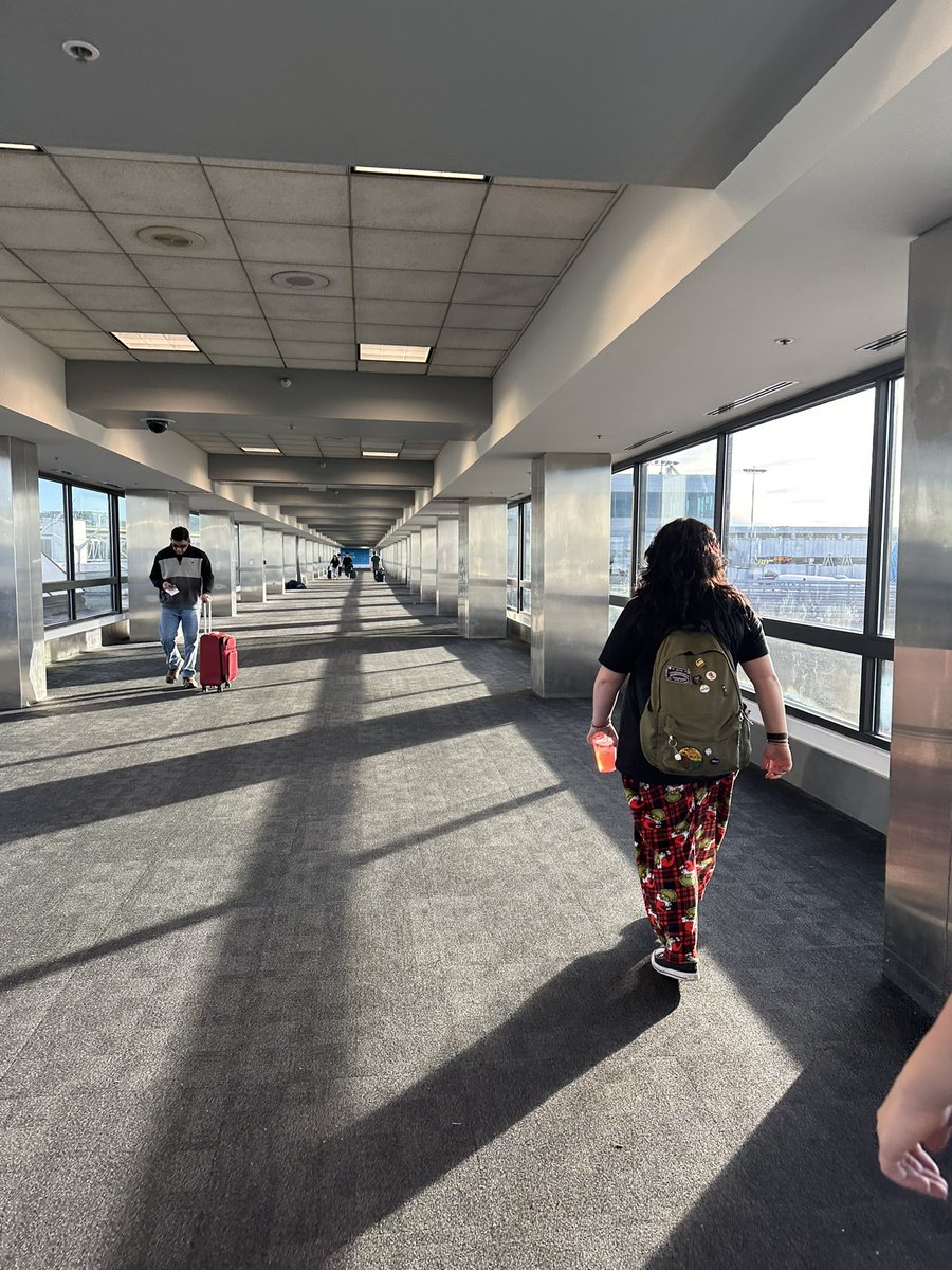 Saydi's tweet photo. Sited in an airport. Several attempts to leave LA. This one might take. https://t.co/LqVx6nPp7p
