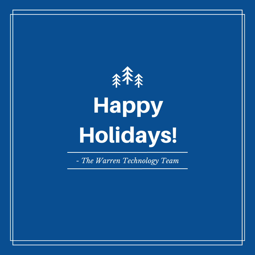 WarrenTechnolo1's tweet photo. The team at Warren Technology would like to wish you a very happy Holiday season!

#Data #DataSafety #Cyber #CyberSafety #cybersecurity #cyberattack #DataAttack #CyberWorld https://t.co/PaxG0DZyxz