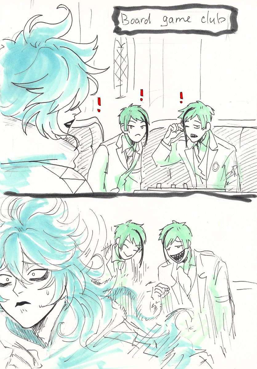 ryuichirouart's tweet photo. Don't run, they're just here to tell you that Azul couldn't make it today~ https://t.co/CGzQzokrJx