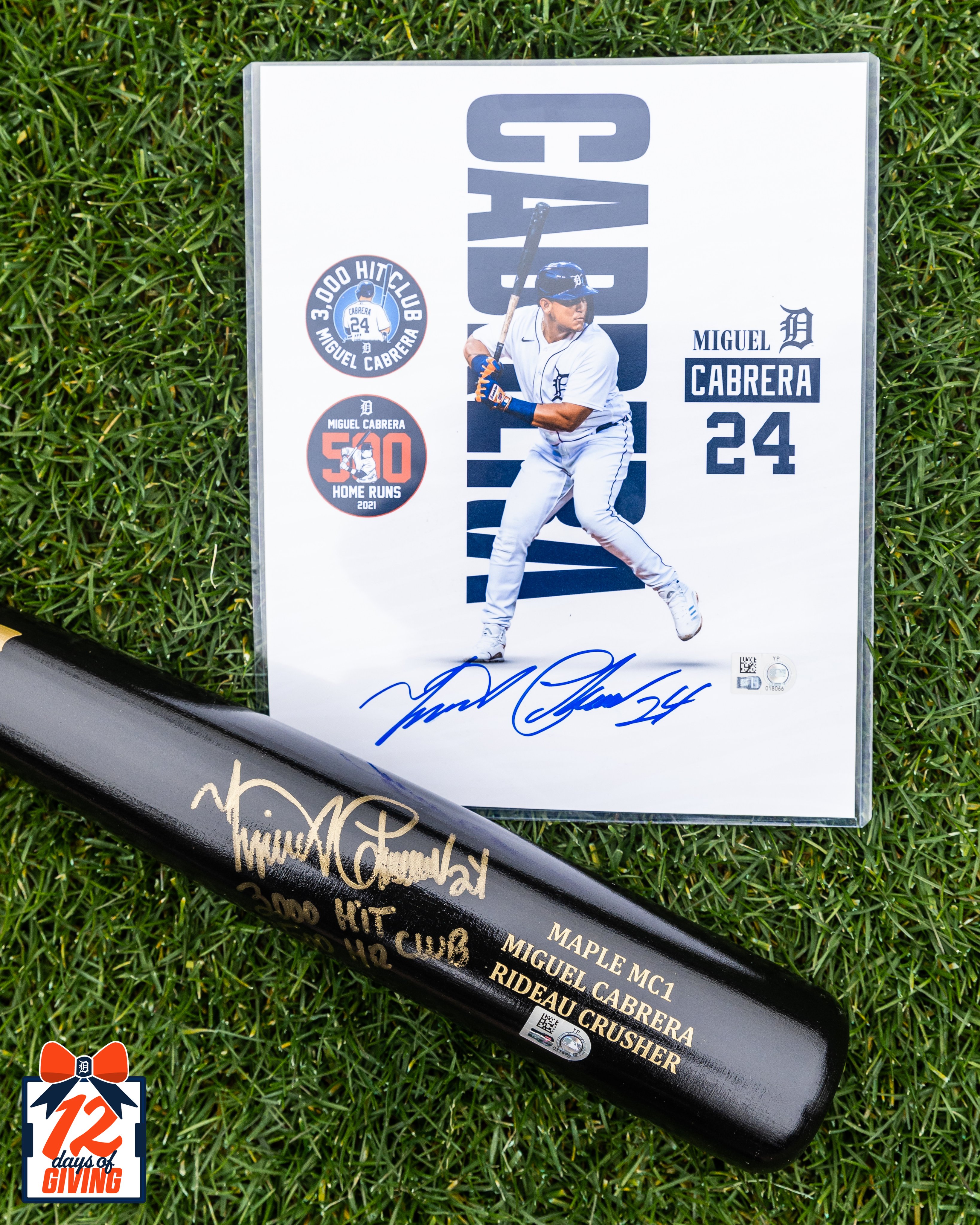 Detroit Tigers on X: "In the Christmas spirit, the #12DaysOfGiving gets a  bonus day! RETWEET for your chance to win an autographed Miguel Cabrera bat  and photo with 500-HR and 3,000-hit club