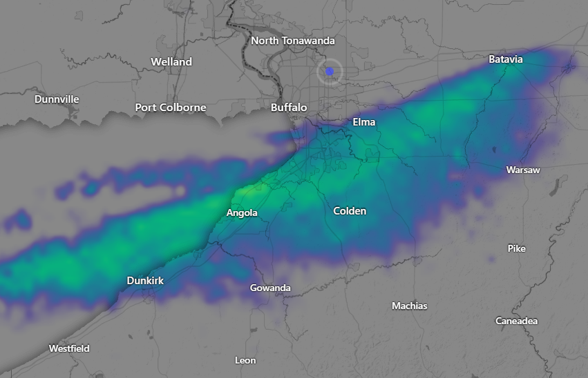 The snow ban has unfortunately moved north again and has intensified, though still south of the worst impacted areas. Our <a href="/ErieCountyDPW/">Erie County DPW</a> crews report that snow is falling at a rate of 2-3" per hour and whiteout conditions persist.