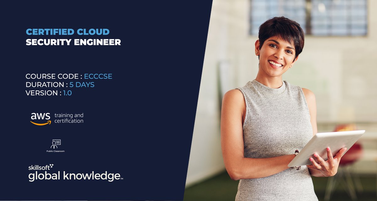GlobalMea's tweet photo. EC Council's C|CSE program is a blend of vendor-neutral and vendor-specific cloud security concepts that offer aspirants an unbiased learning approach.  
Learn More:
https://t.co/HPAxDBqnKV

#GlobalKnowledge #Courses #training #learning #workshops #AWS #publicclassroom https://t.co/J3zC76XiI7
