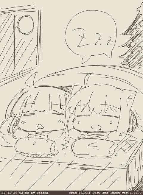 🎄zzz #tegaki_dt 