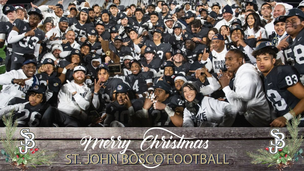 Wishing you a wonderful Christmas Season creating special memories with your beautiful family. With lots of love from our Bosco Football Family and the entire Brave Nation Community! 🎄🎁