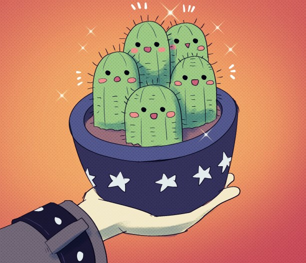「cactus holding」 illustration images(Latest)