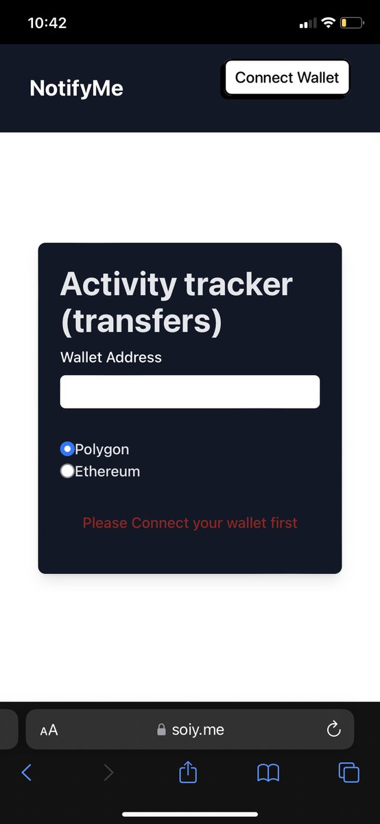 0xSiddesh's tweet photo. Built an mini app that lets you add alerts for any NFT transfers/trades, any wallet address, gasPrice, EthPrice.
The alerts will then be sent to the user using @pushprotocol
Check the app here -> https://t.co/lfOyYyvrCe
#PushSanta #PoweredByPush https://t.co/M1MCXzISfa