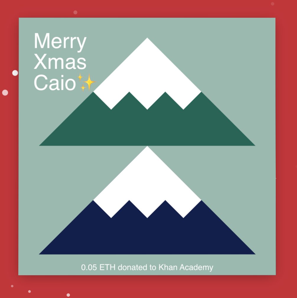 A donation to <a href="/khanacademy/">Khan Academy</a> gifted to <a href="/CaiolupoGB/">CaiolupoGB🐷🟪</a> 

Merry Xmas Caio! ✨

Check out your new NFT on OpenSea: cutt.ly/O01Casd