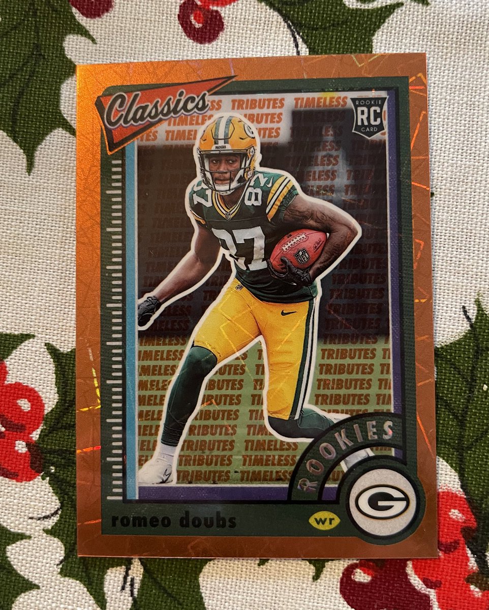 Kennys_HOF's tweet photo. Romeo Doubs rookie /10! Christmas pull on Packers game day🎅🏼🎄@CardPurchaser #GoPackGo https://t.co/OM0hsLhq3p