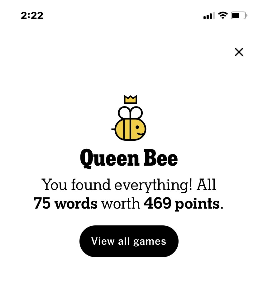 trail_julie's tweet photo. No need for #beesolved today! Drowned myself in โCโ words while the roast beef wafted wonderful smells. Maybe the Christmas champagne helped! Happy Holiday all you intrepid #Nytspellingbee solvers! https://t.co/hddHjOIhjq