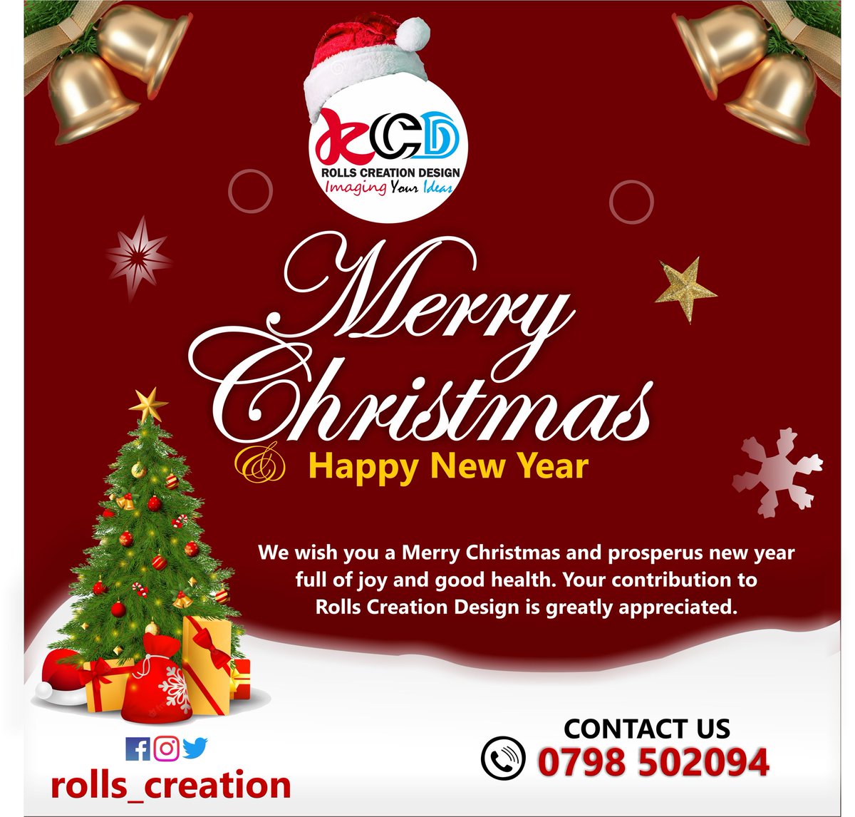 rolls_creation's tweet photo. Happy Holidays. Thank you for your support through the year.

#MerryChristmas #HappyHolidays #happyNewyear2023 #public #Trending #THANKYOU #thanksgiving #Kenya https://t.co/bILM4QX9sA