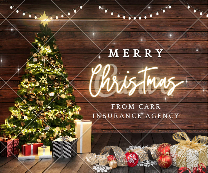 CarrInsAgency's tweet photo. Merry Christmas and Happy Holidays from Carr Insurance Agency! 🎄 https://t.co/9pFTbEKSep