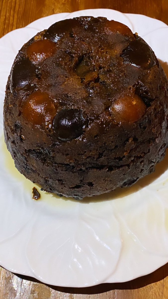 TheForagersKitc's tweet photo. Christmas Pudding from the Seaweed Kitchen @tidalrum  #laver #dulse @Fortnums candied fruits https://t.co/OhIvmf4Eda
