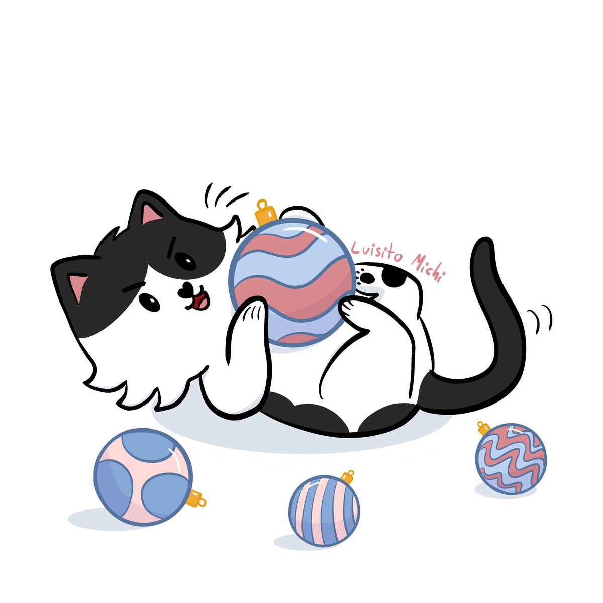 luisitomichii's tweet photo. Feliz navidad🎄💖
Luisito ama jugar con las esferas del árbolito🫢✨
Muchas gracias por su amor 😻 
#luisitomichi #michi #art #arte #artsy #navidad #illustration #merrychristmas #christmas #hohoho #kitty #procreate #kidlitart #cat #catlover #feliznatal #merryxmas #cute #kawaii https://t.co/uJSkdZUgm0