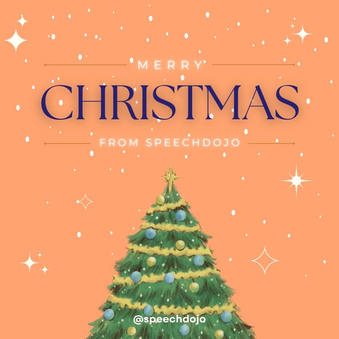 SpeechDojo's tweet photo. Merry Christmas everyone,

Stay safe and we hope you are able to take this time to spend with those close to you in your life 

Much love,

The Speechdojo Team

-

-

-

 #merrychristmas  #love #speechdojo https://t.co/D7kv1dKIrT