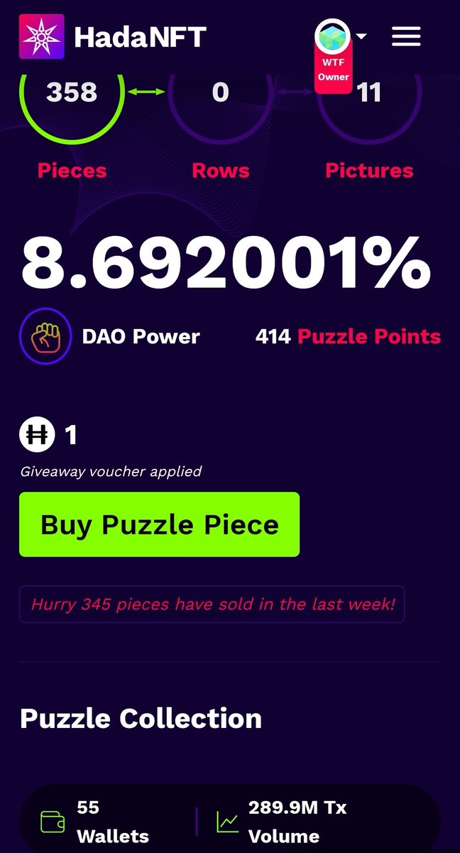 MEGAMANXRP's tweet image. #HADADOG #PuzzlePieces 🧩
Available for Mint Now! 🎁

#PuzzlePicture Marketplace ~
dao.hadanft.com/nft/collection

358 Pieces sold 🧩

55 Wallets participating 🎅

289.9M $HADA In Volume 💫