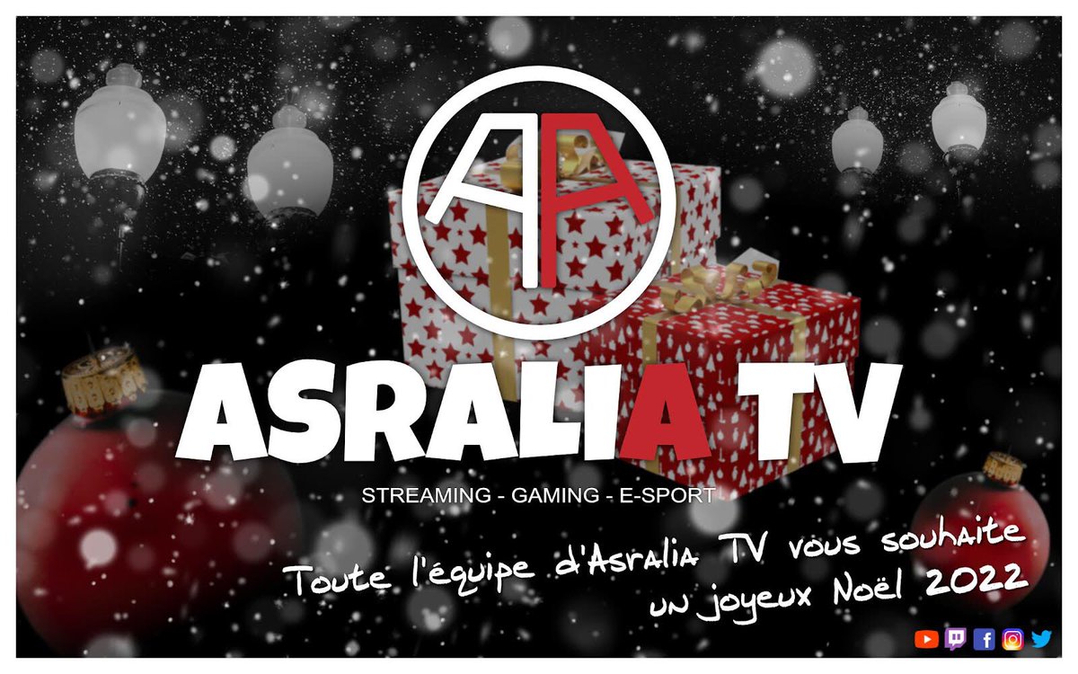 L’équipe  d’ Asralia TV Vous souhaite un joyeux Noël  2022 et bon game à tous👍💪🌲🎊🎁🎅🏻