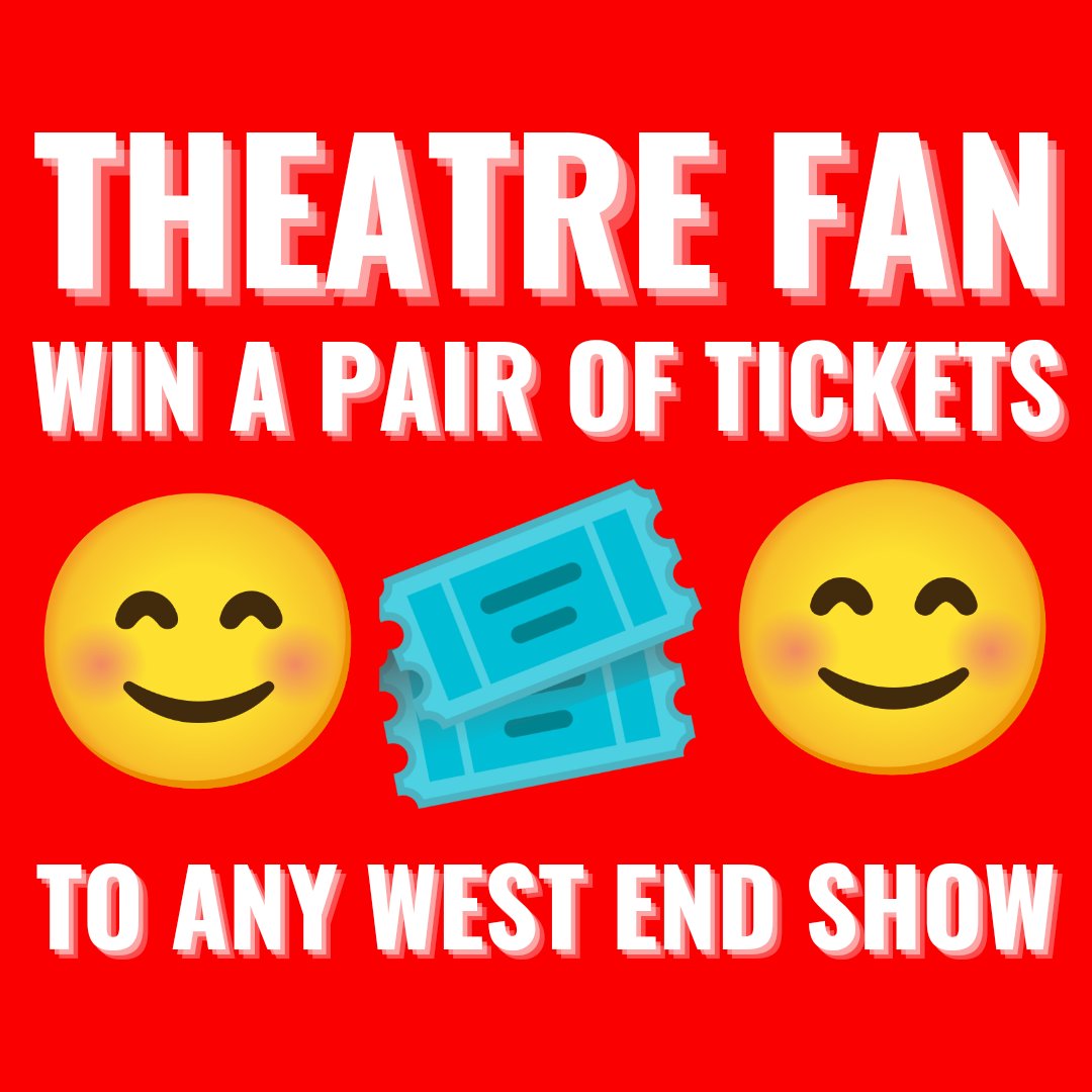 ⭐ THEATRE FAN - 20K COMPETITION ⭐

In celebration of passing 20K Twitter followers, I'm giving away a pair of tickets to ANY West End show, of your choice* 😱

For a chance to win, all you have to do is follow me on Twitter &amp; like this tweet (before 31st December) 💖 X x x