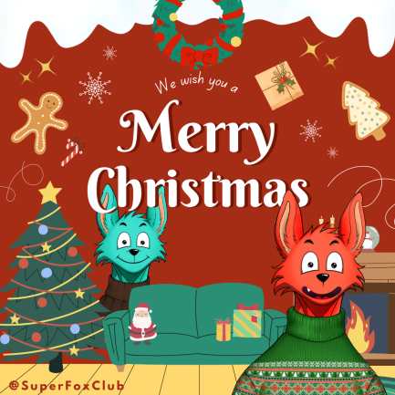 SuperFoxClub's tweet photo. Dear SuperFoxes, we hope everyone is enjoying their holidays?  We wish everyone a compliment of the season and a merry christmas. We are #SFCNFTs . #Nftarts #NFTCommunity #NFTs #eth #Xmas https://t.co/SIlCl96jU8