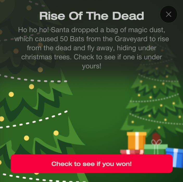 Rise Of The Dead! 🦇

For over a year now, 595 unclaimed bats have remained in The Graveyard lonely. Some of them have started to wake up, and have been searching for an active owner to bring them under their wing!

Read the below Tweets for more details: