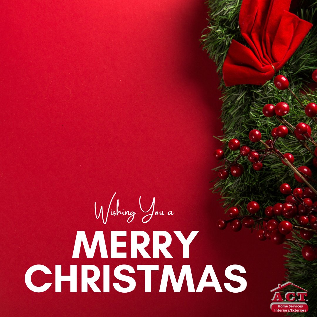 ACTHomeServices's tweet photo. Merry Christmas and happy holidays. we hope everyone has a happy holiday season full of cheer, love and joy!

#holidays #merrychristmas #joy #holidays #xmas #holidays2022 #hometransformation https://t.co/ZbqluvfYjB