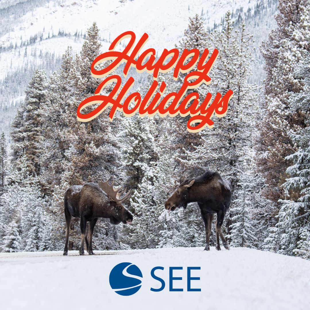 Happy Holidays from the team at SEE! 🎁 We wish you a joyous and safe holiday with family and friends.