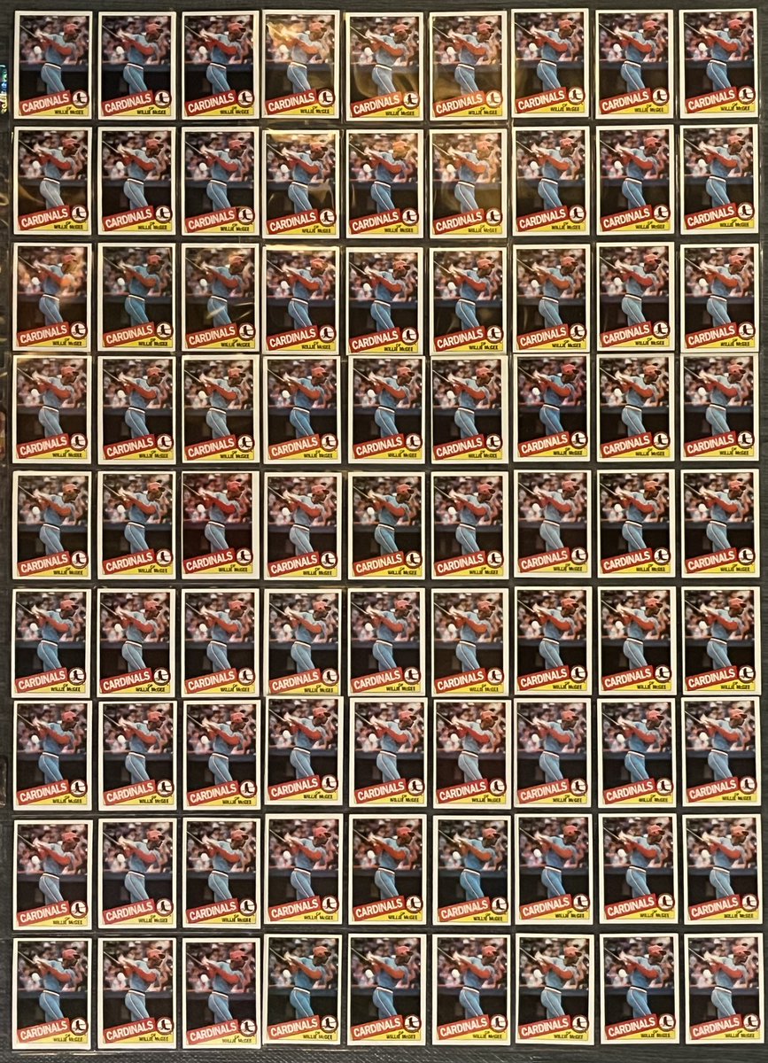 ScribSports's tweet photo. @MattWalterCards @CardPurchaser Keep an eye open for #1985Topps Willie McGee. I kinda like that card. https://t.co/aURErL3olw