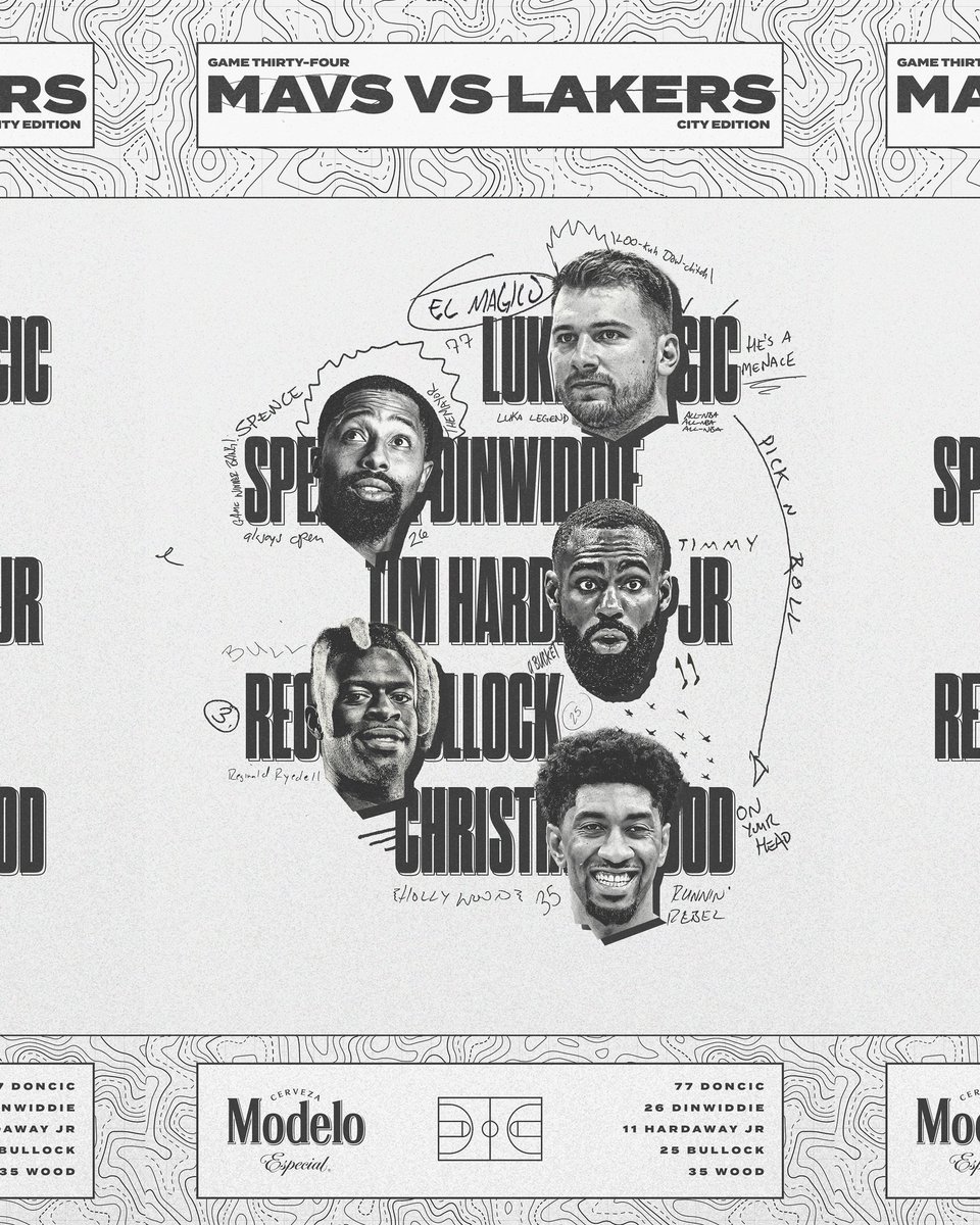 dallasmavs's tweet photo. Your first five on the floor today ⤵️

@ModeloUSA | #FightingSpirit https://t.co/PR6QpjPmkP