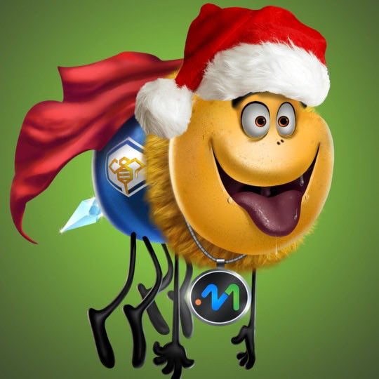 Austin_DeFi's tweet photo. Merry Christmas!! I’ve got a feeling 2023 is going to bee BuzZin!! 

My @Crypto_Swarm BEE is in the holiday spirit 🤠🎅 https://t.co/8l51htDYxu