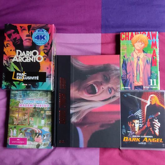 GendraudA's tweet photo. Les beaux cadeaux de Noël ♥️🎄🎅 Merci à toutes ma famille,je vous aime très fort 😘 #rockyrama #davidlynch #chainsawman #tatsukifujimoto #bluray #darioargento #cameliafilms #darkangel #dolphlundgren #gyokononikukochan https://t.co/98Pb9x6eD6