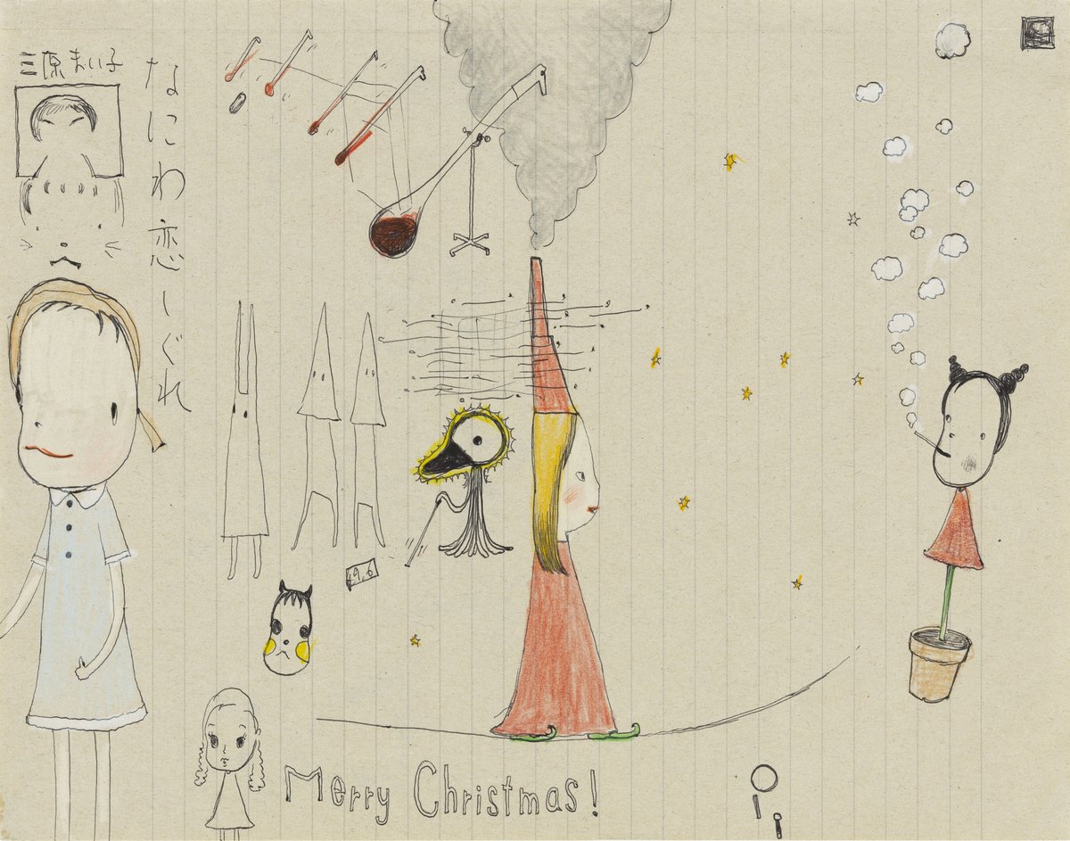 toomuchistrue's tweet photo. yoshimoto nara, 'untitled ("merry christmas!")' https://t.co/cuXOftE7gK