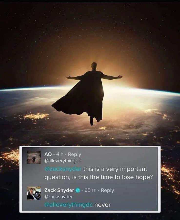 Ayaz_Auzi's tweet photo. Keep fighting fandom...Don't give up 👊
#BringBackZackSnyder 
#BringBackHenryCavill 
#RestoreTheSnyderVerse https://t.co/t3gQiI21rr