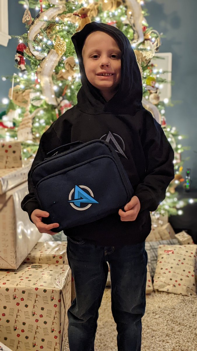 jacelaine2's tweet photo. @OMGitsAliA Thank you for sending Ace this special Christmas gift! Many hours were spent watching you during his transplant, chemo, and now his recovery. Merry Christmas from your biggest fan. 🧡 https://t.co/9BUXgmcvIl