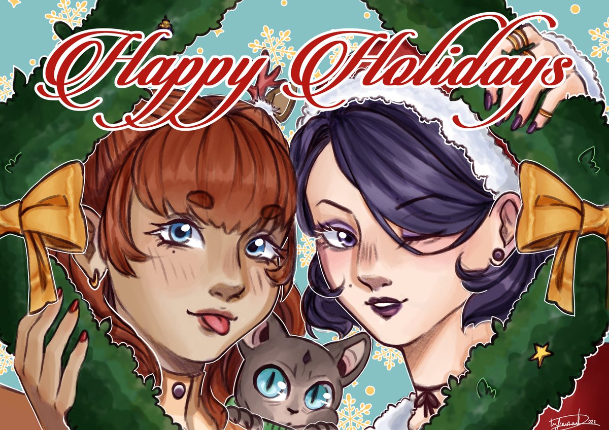 Cristal, Eva and Fabe wish you a happy holidays. I hope you all are good in this time of the year.

#oc #witch