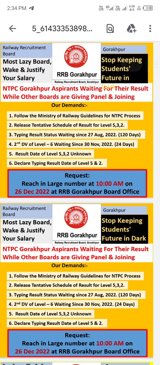 varshashakya83's tweet photo. @AshwiniVaishnaw  sir rrb ntpc Gorakhpur result clear karane ki krapa kare https://t.co/8gjuEuVX3v