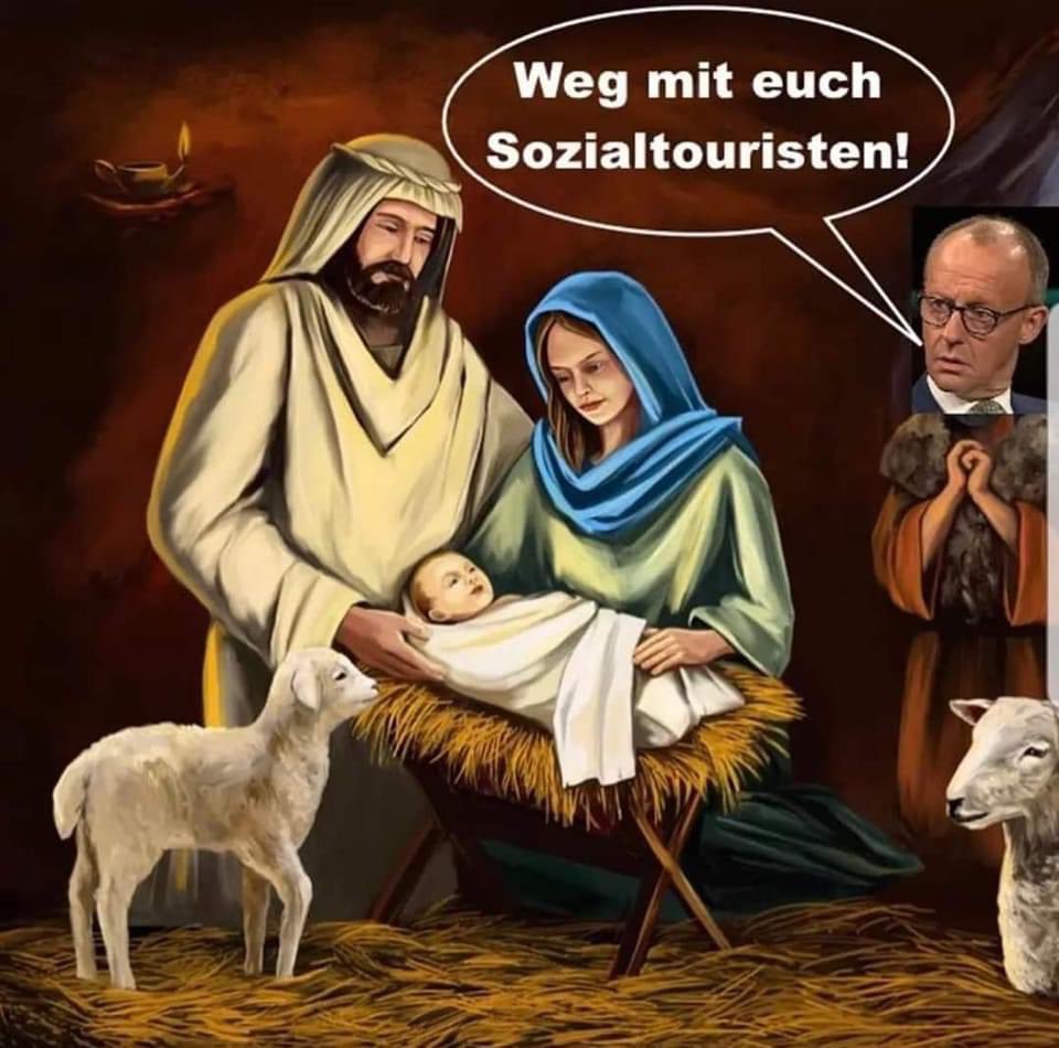 klaremitte's tweet photo. Weihnachtliche Grüße von #Merz und der #CDU https://t.co/EeasreKiBw