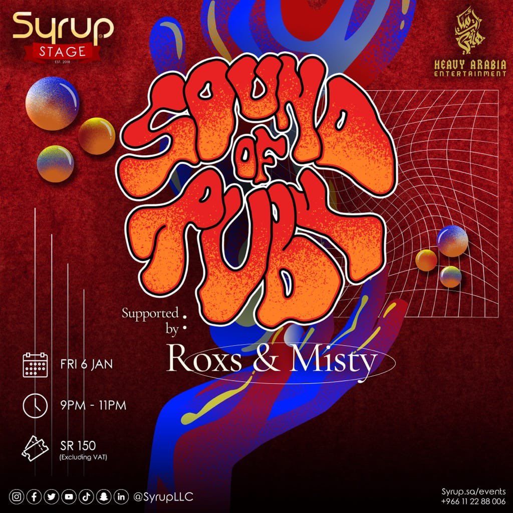 أساطير الروك من السعودية
ساوند أوف روبي
ح يلعبوا لايف يوم 6 يناير القادم في سيرب في الرياض
لا يفوتكم 🤘🏻🔥

التذاكر 🎫:
syrup.sa/event/artist-n…