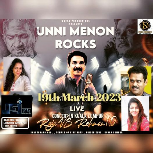 jeifm's tweet photo. Ticket launching at @MyTicketAsia from Jan 6th 2023 12pm onwards♥️Concert date:19th March 2023 (Sunday) 7PM ♥️Venue: Shantanand Hall, Temple of Fine Arts, Brickfields,KL ♥️#Unni Menon Sir, ♥️#Shamsuddin ♥️#Srisha,♥️#Roshini ♥️#Msian singers. Kindly do follow us for more updates🔥 https://t.co/QJv1PSHWIk