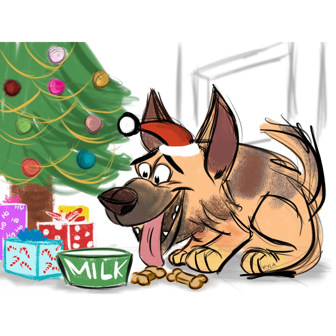 kylasaflor's tweet photo. Happy Holidays yโall! Eat those cookies and treats before I head over there myself ๐๐โ๏ธ๐ช
In loving memory of Dinan ๐
#storyartist #storytelling #filmmaker #christmas #germanshepherd #animation #forcedrawing #womeninfilmmaking #sketchartist https://t.co/7lXDcOlVyw