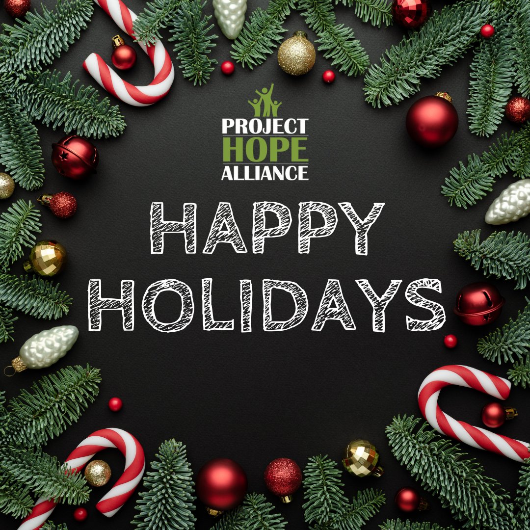 Happy Holidays from Project Hope Alliance!💚 

Thank you to our Project Hope Alliance community for helping us fill this holiday season with cheer and joy for all of our students. 

#HappyHolidays #MerryChristmas #ProjectHopeAlliance
