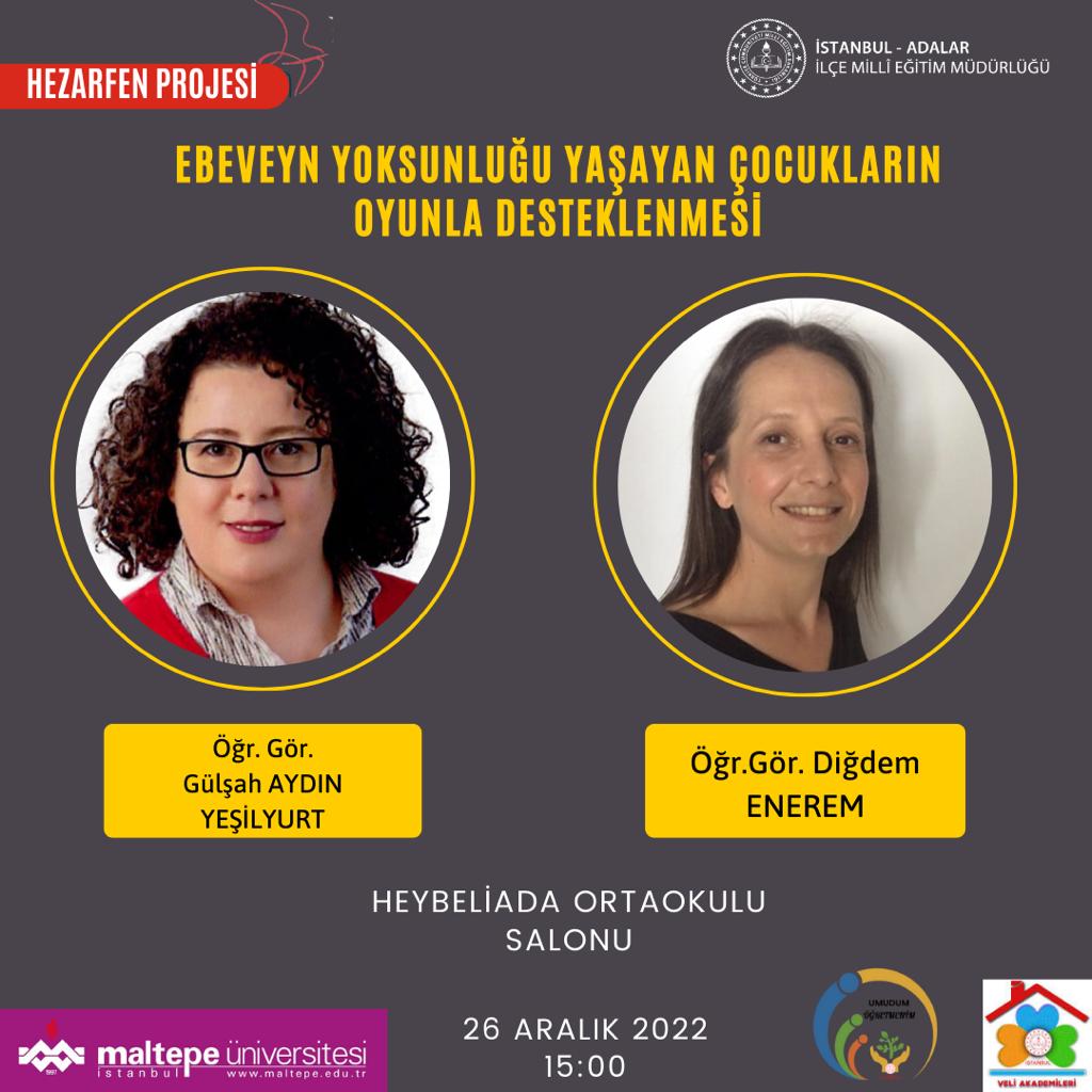 adalarmem's tweet photo. #OTMG kapsamında "Ebeveyn Yoksunluğu Yaşayan Çocukların Oyunla Desteklenmesi" seminerinde kıymetli hocalarımız Öğr. Gör. Gülşah AYDIN YEŞİLYURT ve Öğr. Gör. Diğdem ENEREM veli ve öğretmenlerimizle buluşuyor.@istanbulodm @nese_v @ist_veliakademi @umudumogretmenm @MaltepeEduTr https://t.co/gd1aRkO7Lb