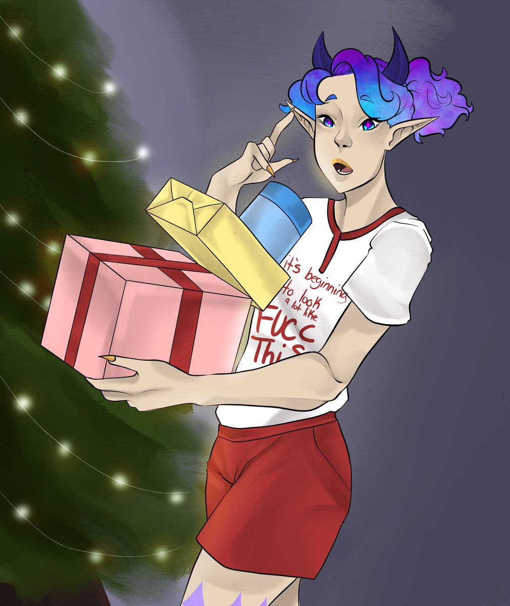 Cosmiccornelius's tweet photo. Happy holidays everyone~! https://t.co/3hadqXwkg1
