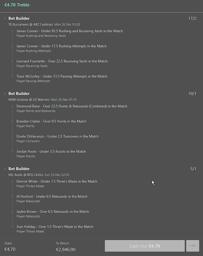 SportsStatLive's tweet photo. Tonight's 600/1 Treble Quad Lotto for fun playing singles and smaller mix and match multis' https://t.co/cAKzjckxc2